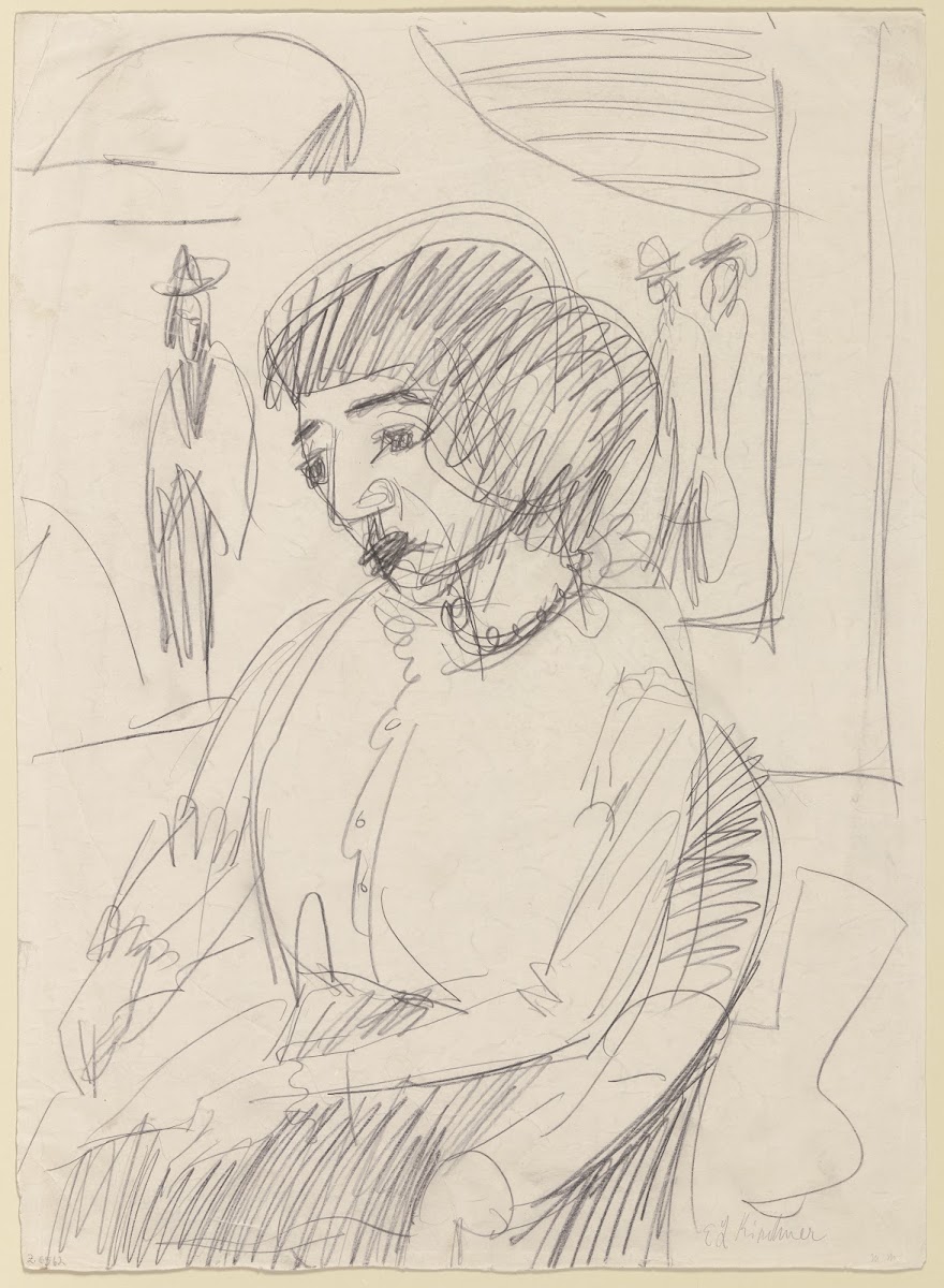 Bildnis einer Frau im Sessel 1912