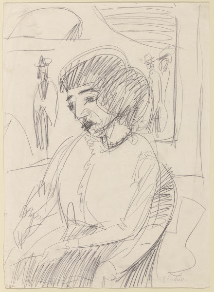 Bildnis einer Frau im Sessel 1912