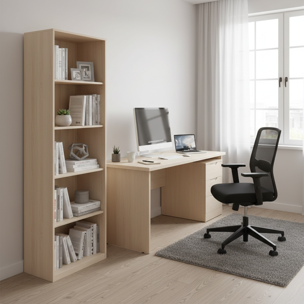RADAR Color Full Height Small Open Shelf Cabinet