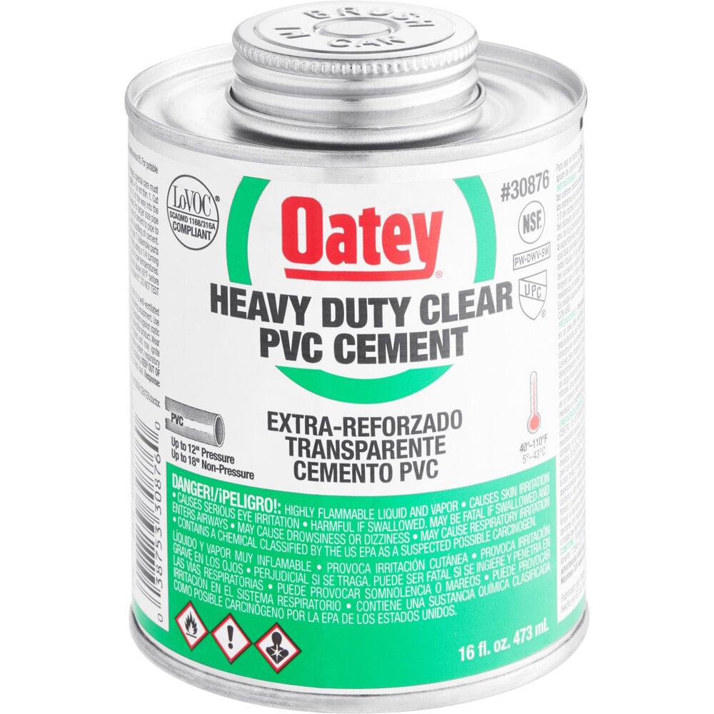 Oatey 16 oz. Heavy-Duty Clear PVC Cement (30876)