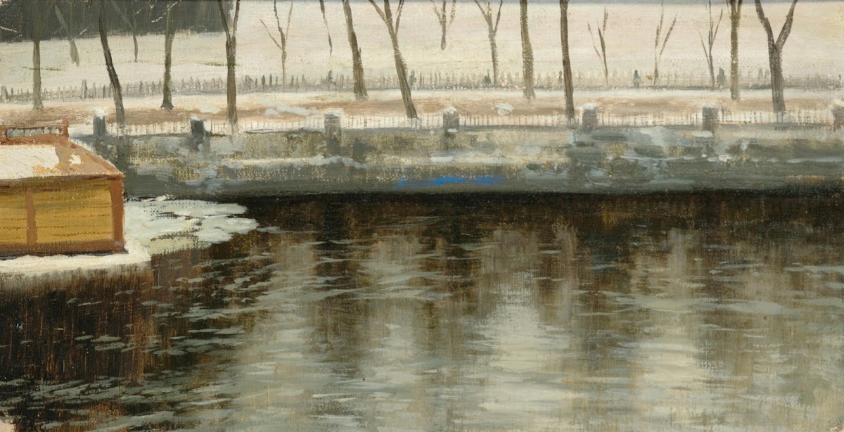 A Park Canal in Winter 1894
