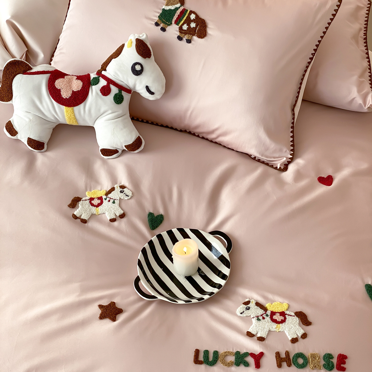 Cotton bedding set, 4-piece, 100 long-staple