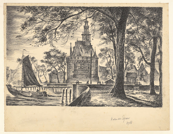 Gezicht op de Hoofdtoren 1950 1970