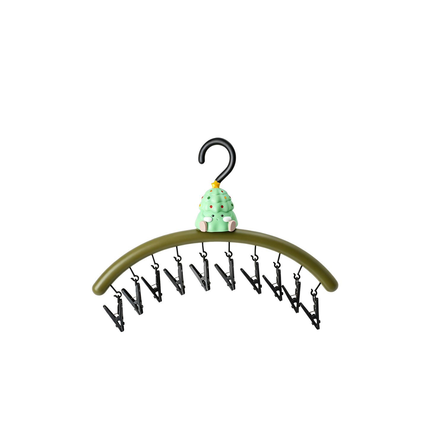 Christmas tree drying rack with clips
