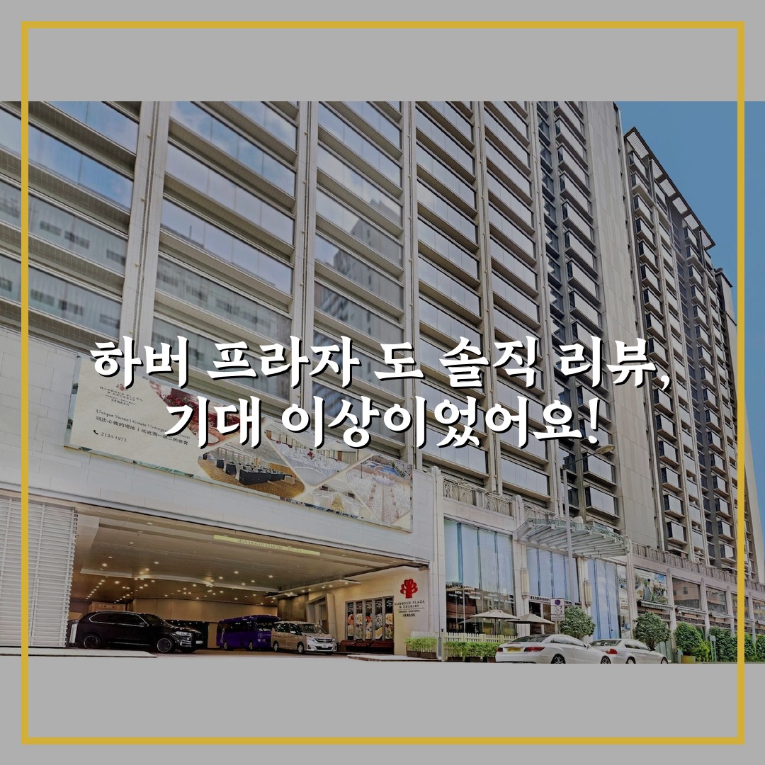 하버 프라자 도 솔직 리뷰, 기대 이상이었어요!