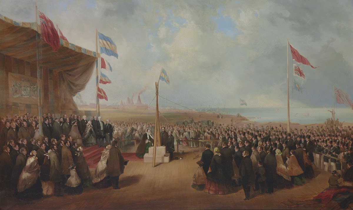 The opening of the blast furnaces at Seaham 1861