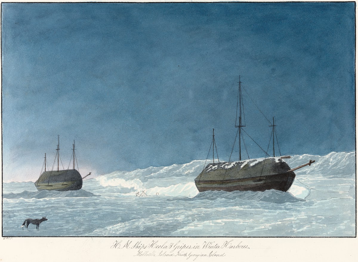 H M Ships Hecla and Griper in Winter Harbour