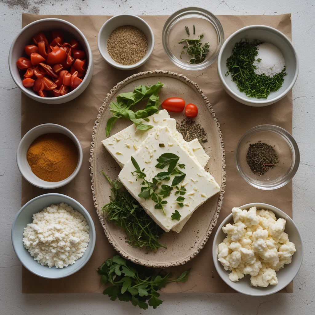 Ingredients for Viral Cottage Cheese Flatbread - Easy Homemade Comfort Food