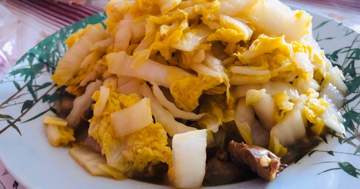 Cải thảo xào lòng gà