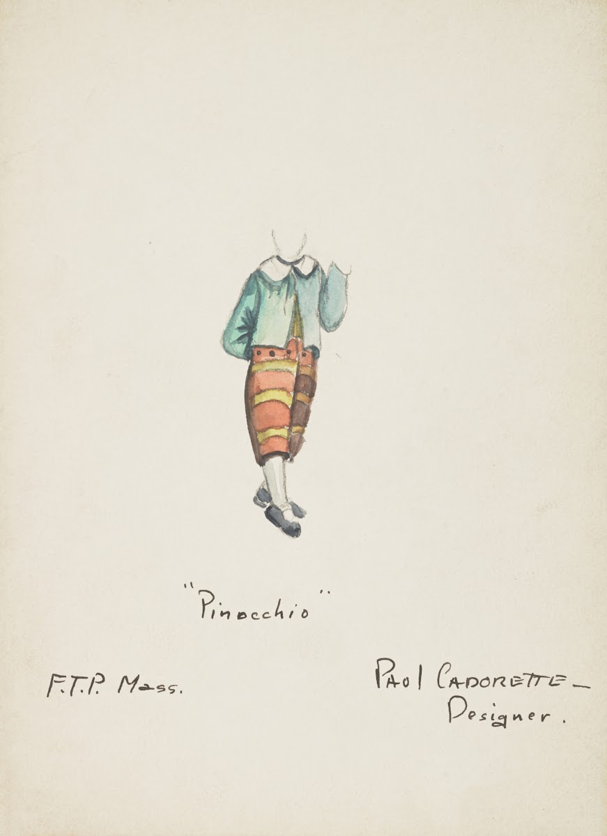Pinocchio Blue coat with white collar 1934 1943