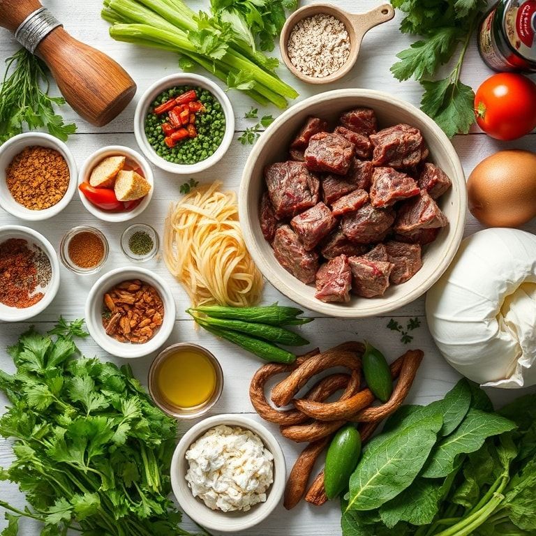 Ingredients for Korean Beef Noodles Slow Cooker Comfort – Easy Homemade Weeknight Meal