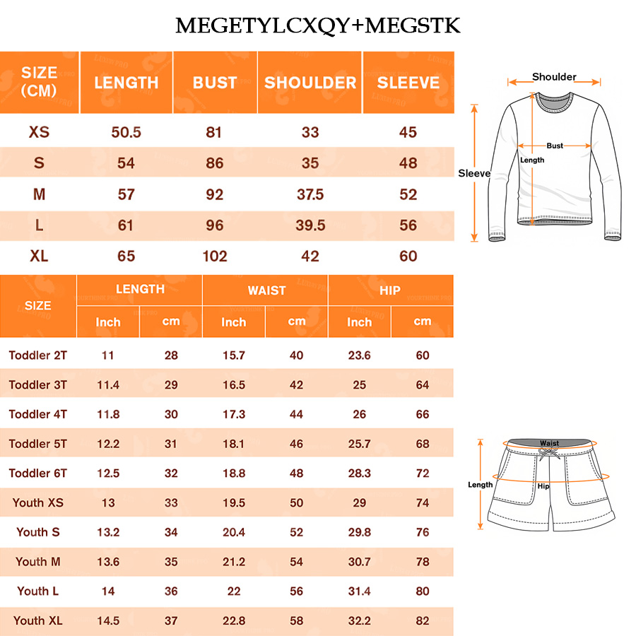 AOP MEG Kids Crew Neck Long Sleeve Jersey + MEG Kids Beach Shorts