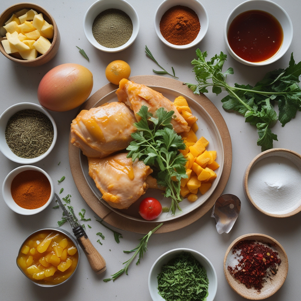 Ingredients for Easy Mango Glazed Chicken Recipe for Quick Weeknight Dinner – Simple & Flavorful
