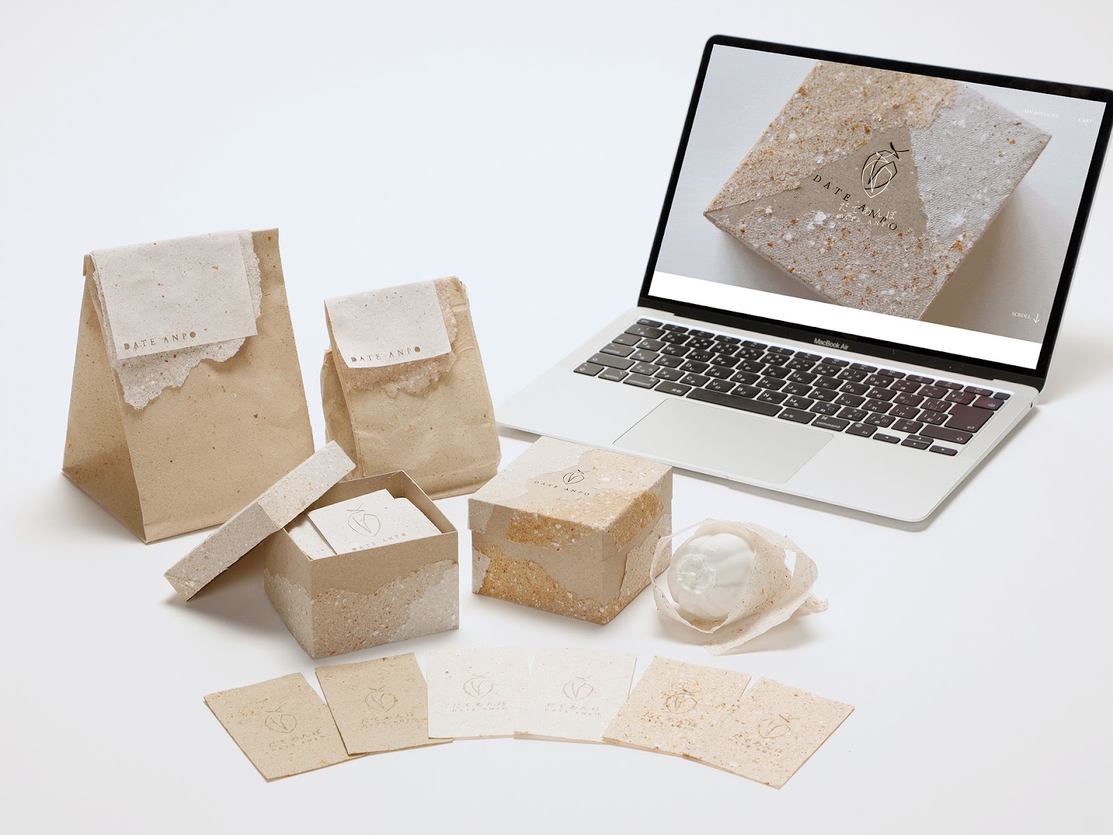 あんぽ柿のブランディングにおける持続可能な紙の制作と応用-thumb-1