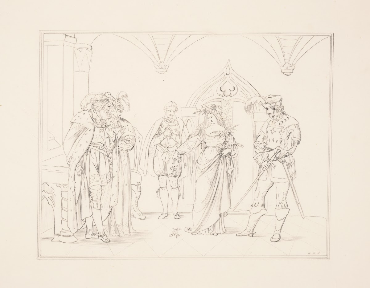 Oph Where is the beauteous majesty of Denmark Hamlet act IV sc 5 1848
