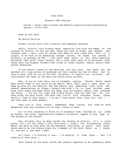 Sw wizard news of the wyrd by morrie mullins