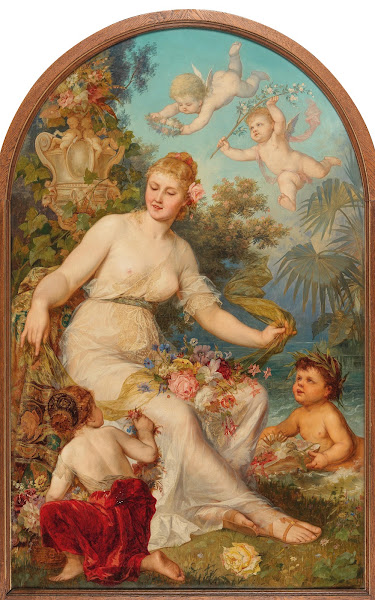 Flora umringt von Putten