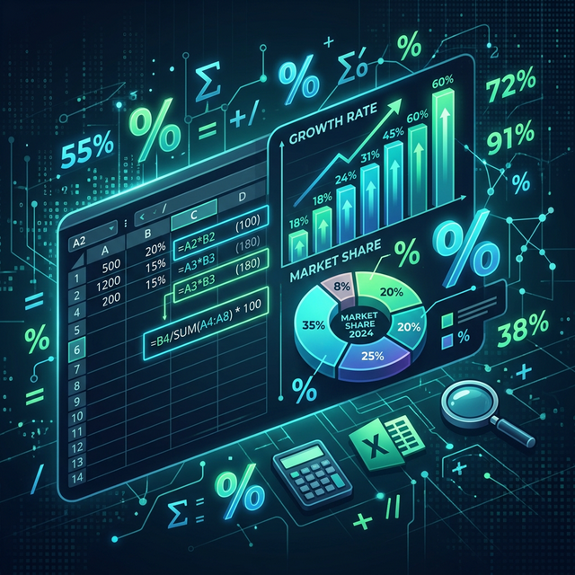 Tính Phần Trăm Trong Excel: Từ Cơ Bản Đến CAGR và Lãi Kép