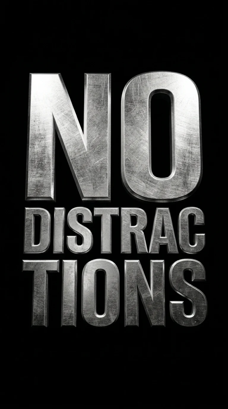 Minimalist Luxury Matte Black Silver Embossed Typography Background - Free 4K mobile Wallpaper