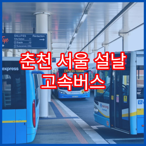 춘천 서울 설날 고속버스 예매 일정표와 예매 꿀팁
