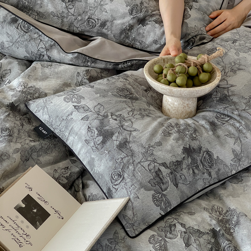 Cotton Bedding Set, 4-piece, with Jacquard Weave