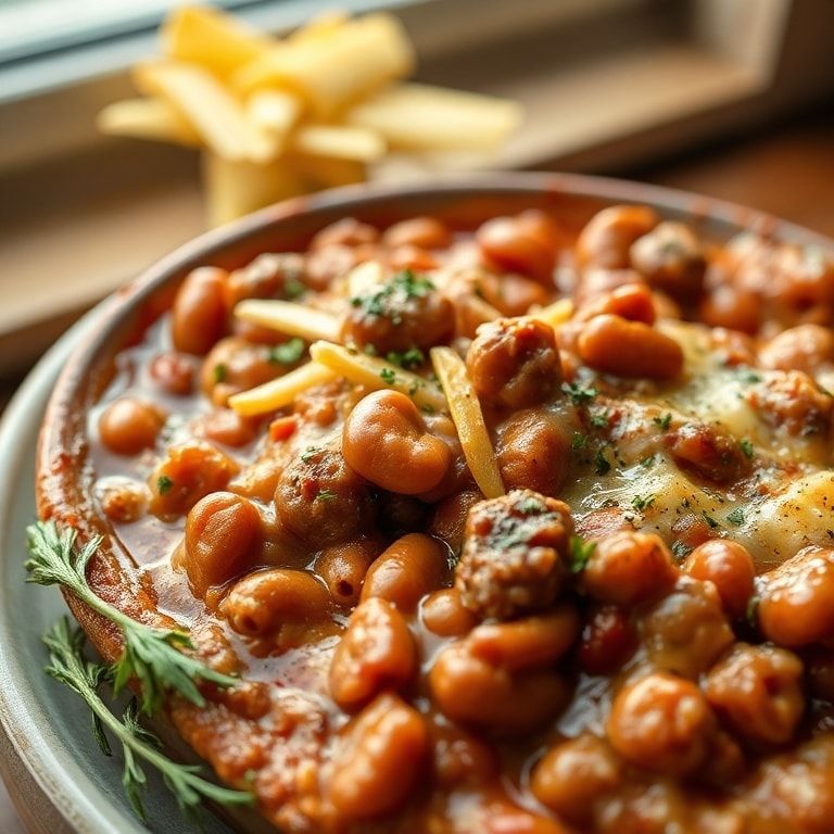 Baked Beans with Ground Beef for a Hearty Comfort Feast – Easy & Homemade