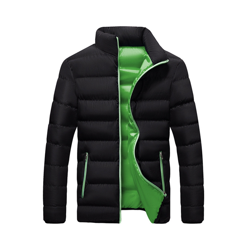 Men's quilted jacket, stand-up collar, padded, for leisure