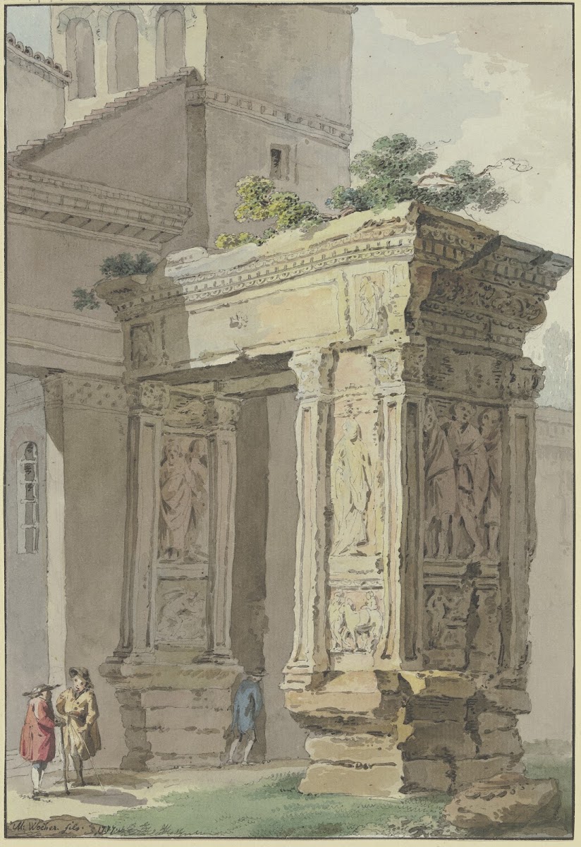 Der Arco degli Argentarii bei San Giorgio in Velabro in Rom 1777
