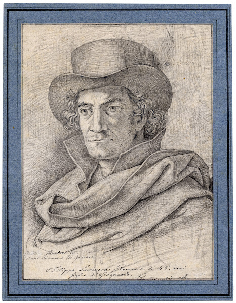 Portrait of Filippo Larivera bust turned to the left