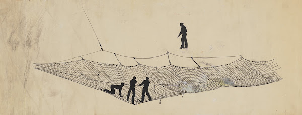 Silhouettes of Human Figures in and above a Net 1934 1943