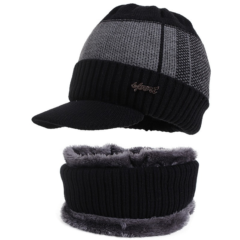 Strickmütze und Schal Set für Herren