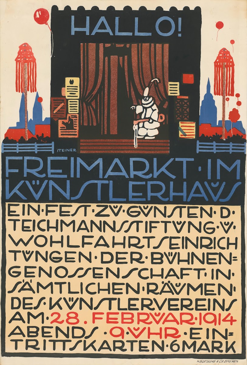 Hallo Freimarkt Im KüNstlerhaus Ein Fest Zugunsten Der Teichmannstiftung 1914