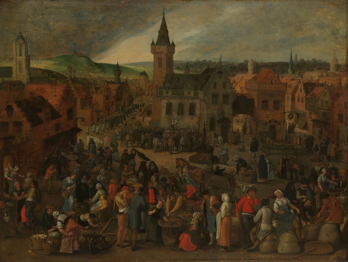 Market Day in a Flemish Town 1600   1647