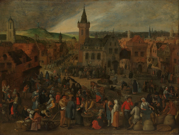 Market Day in a Flemish Town 1600   1647