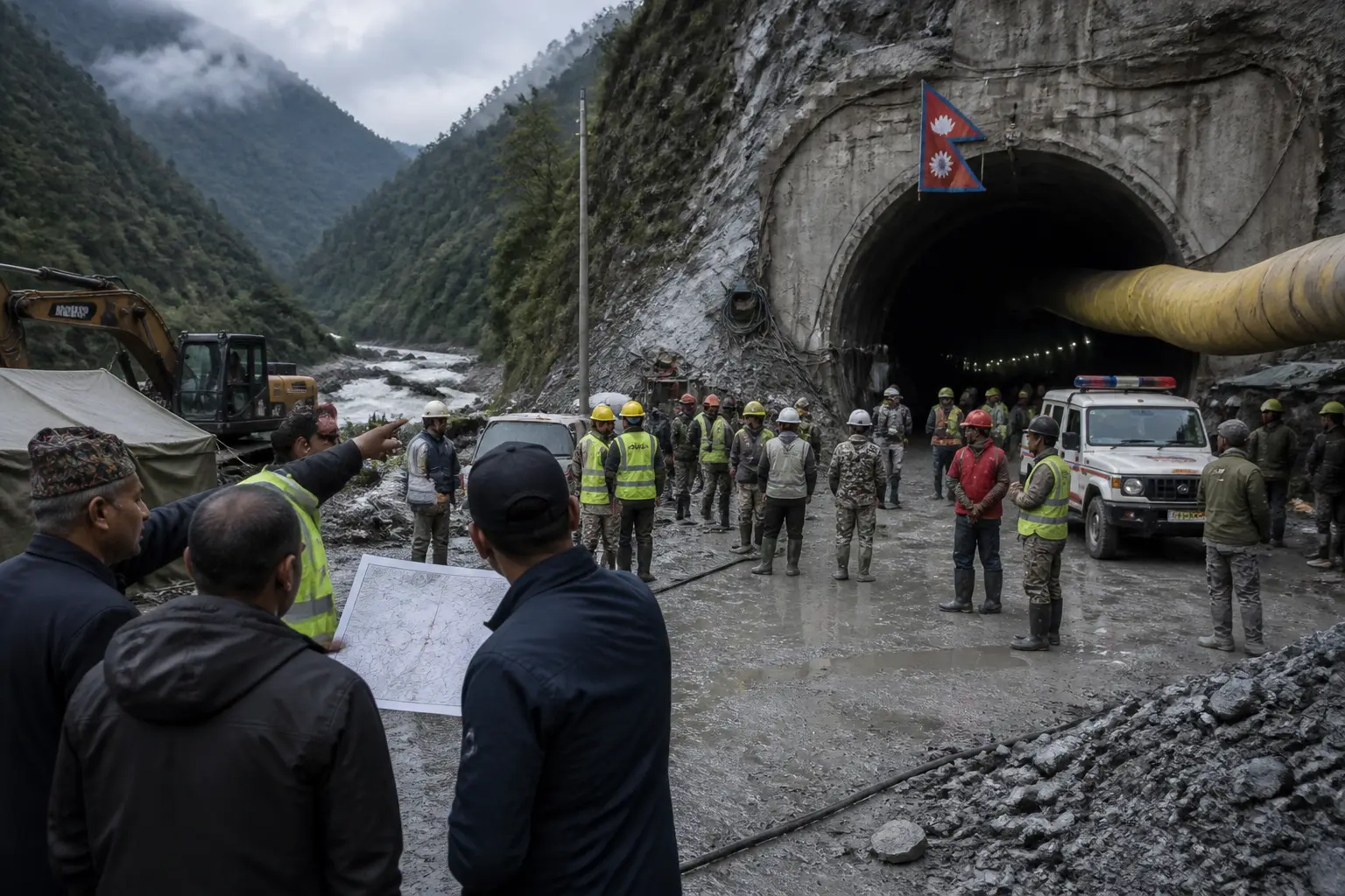 Editorial image for Nepal hydropower tunnel rescue continues as officials say 46 may still be alive