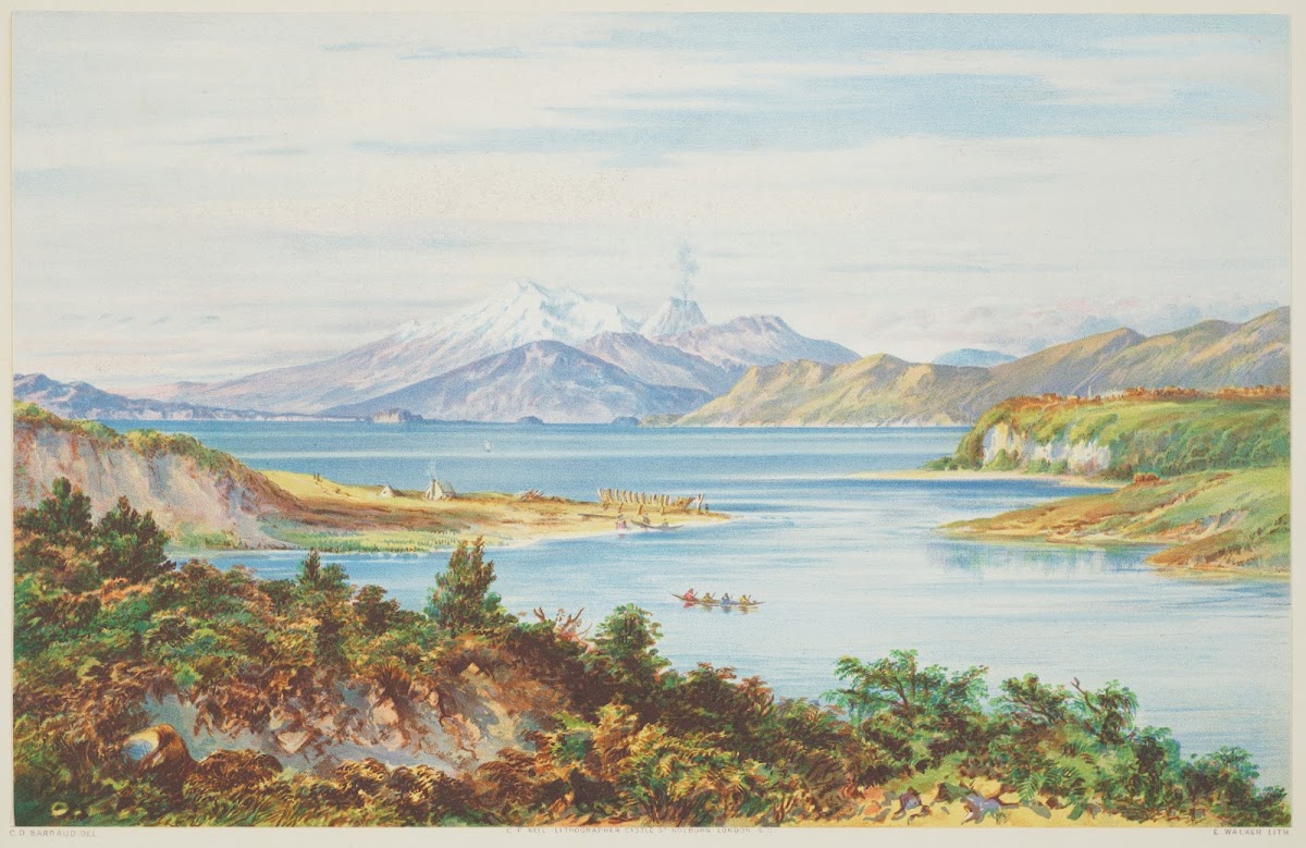New Zealand Graphic and Descriptive Lake Taupo 1877