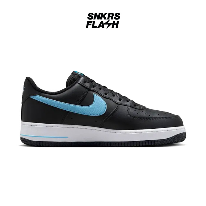 NIKE AIR FORCE 1 07 LOW BLACK UNIVERSITY BLUE - Size 42.5