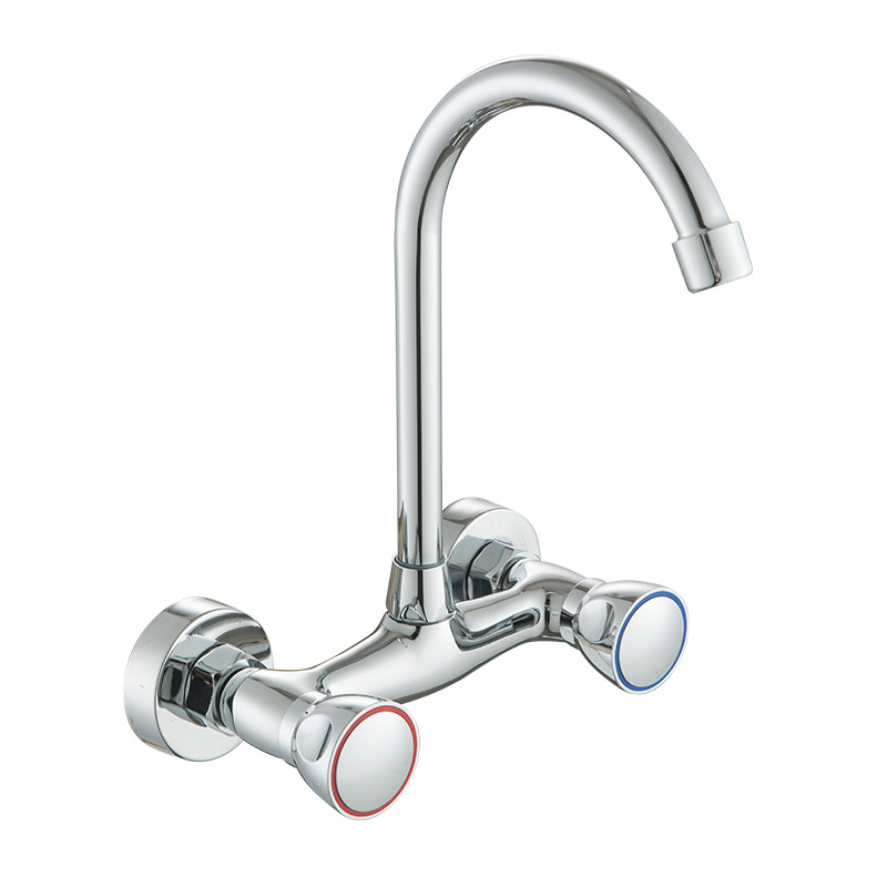 Wall-Mounted Kitchen Faucet with Ceramic Valve
