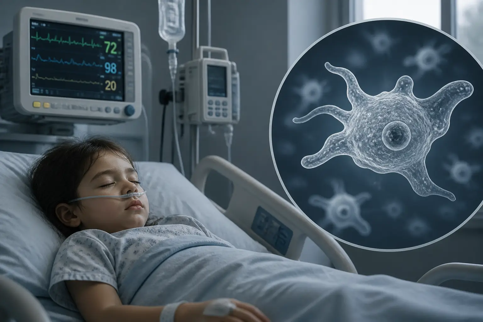 Editorial image for Louisiana child dies from rare brain-eating amoeba infection