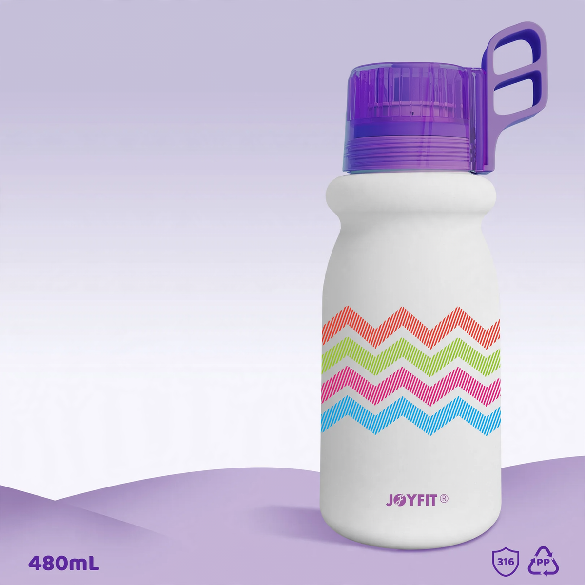 Edelstahl-Isolierbecher mit Geschmacksringen, 480 ml