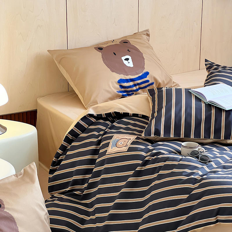 Bedding set made of long-staple cotton, cartoon design