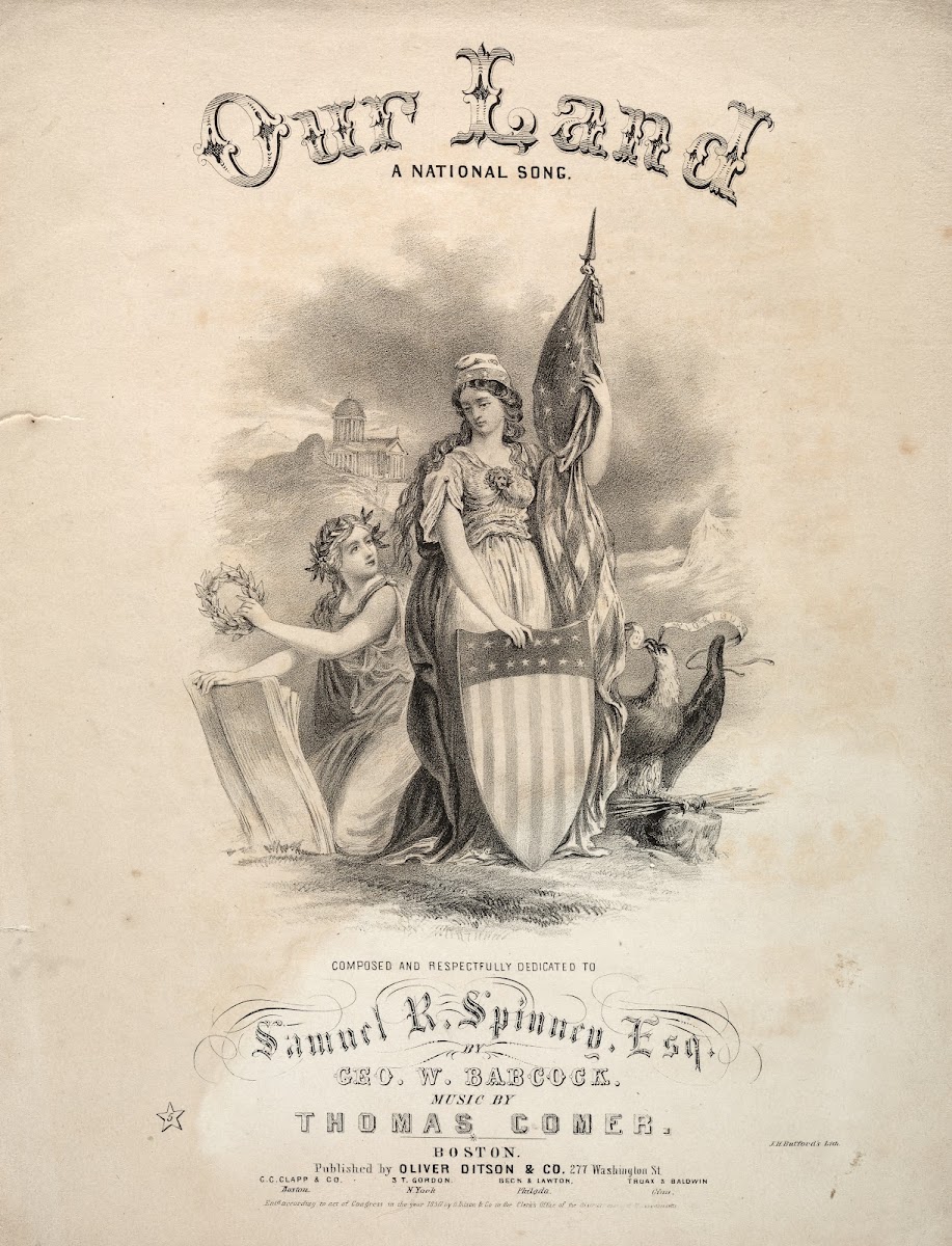 Our Land  Sheet Music Cover c 1858