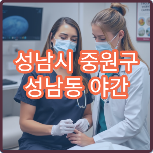 성남시 중원구 성남동 야간 소아과 진료 가능한 병원 아이 진료 정보