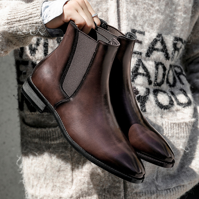 Men's ankle boots, classic Chelsea boots