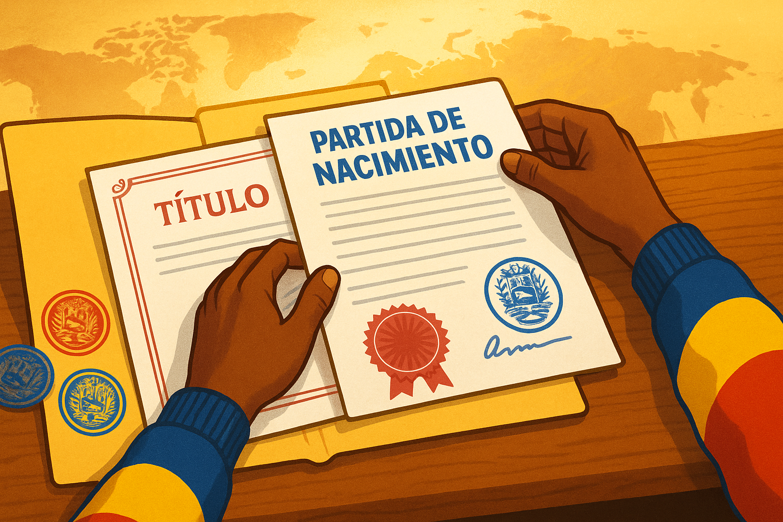 Documentos venezolanos apostillados para trámites migratorios en el exterior
