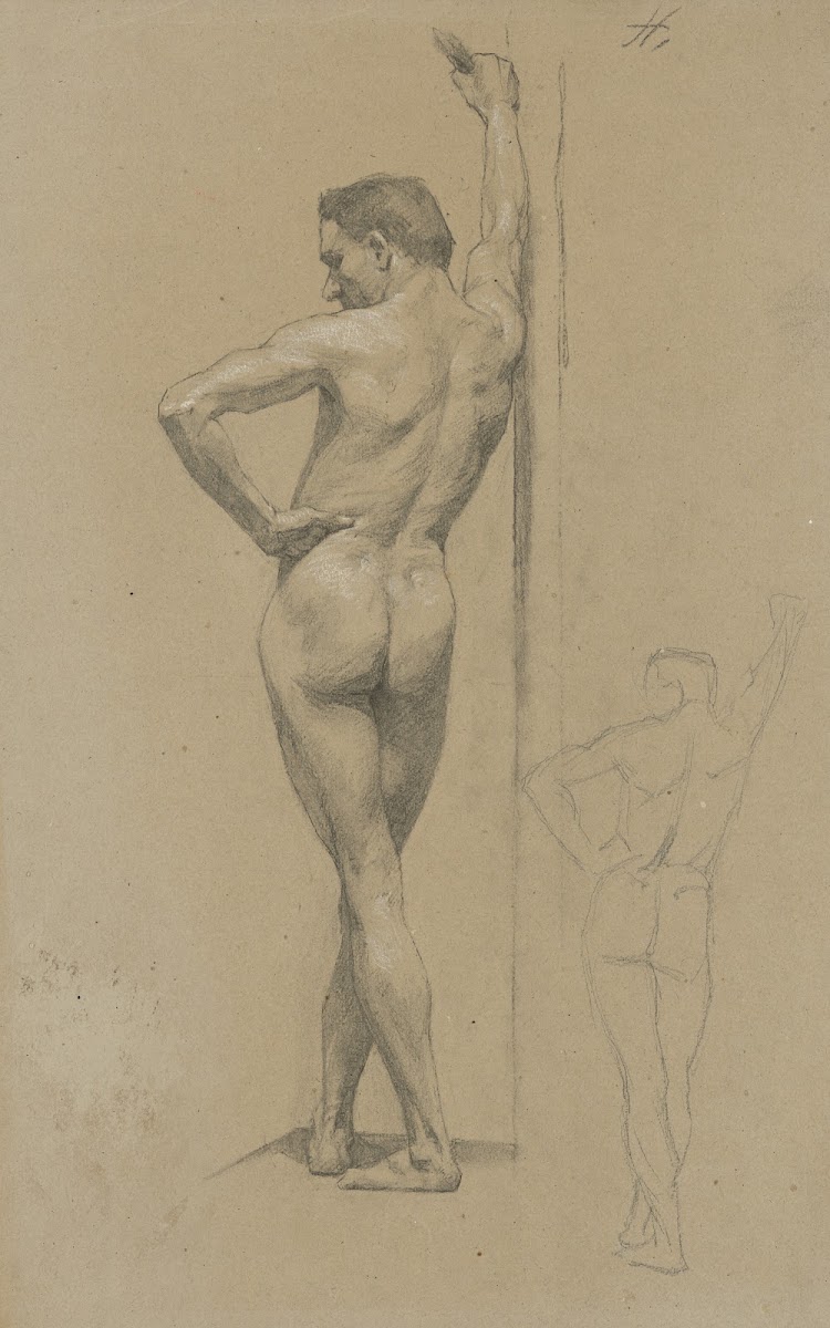 Study of a standing male nude