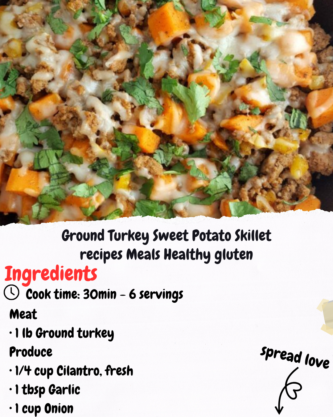 Ground Turkey Sweet Potato Skillet recipes Meals Healthy gluten