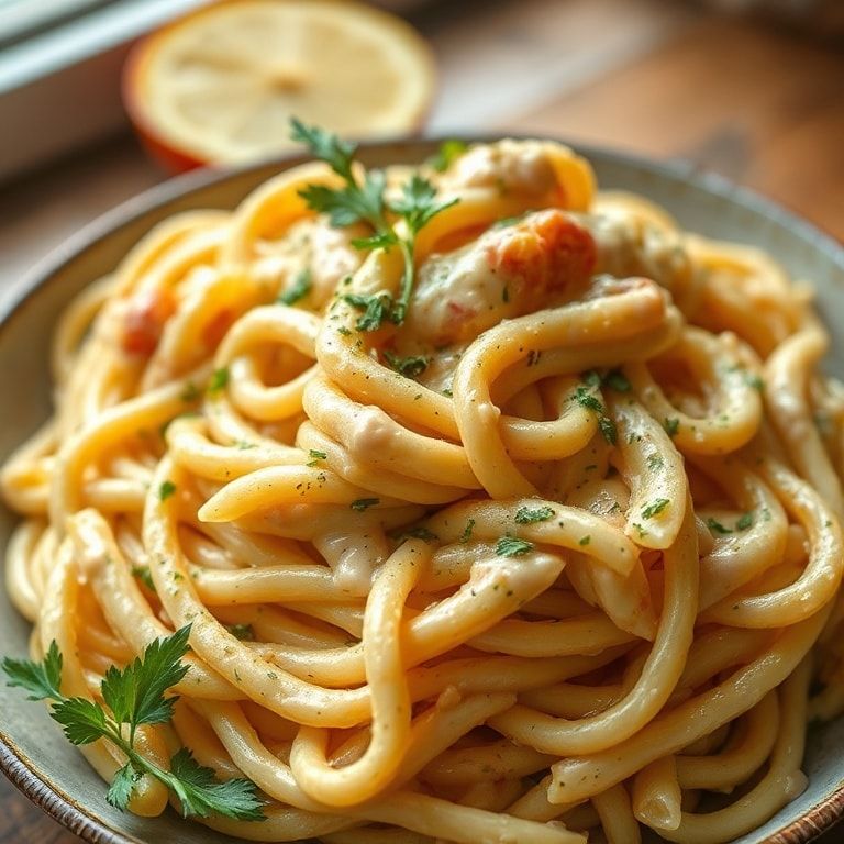 Easy One Pot Creamy Garlic Pasta Recipe – Quick, Homemade Comfort Food finished