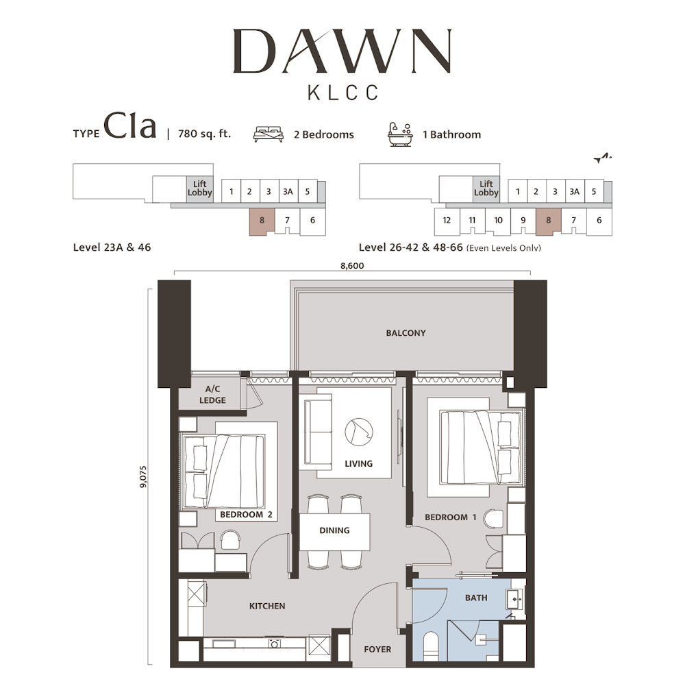 DAWN KL City Centre 户型图