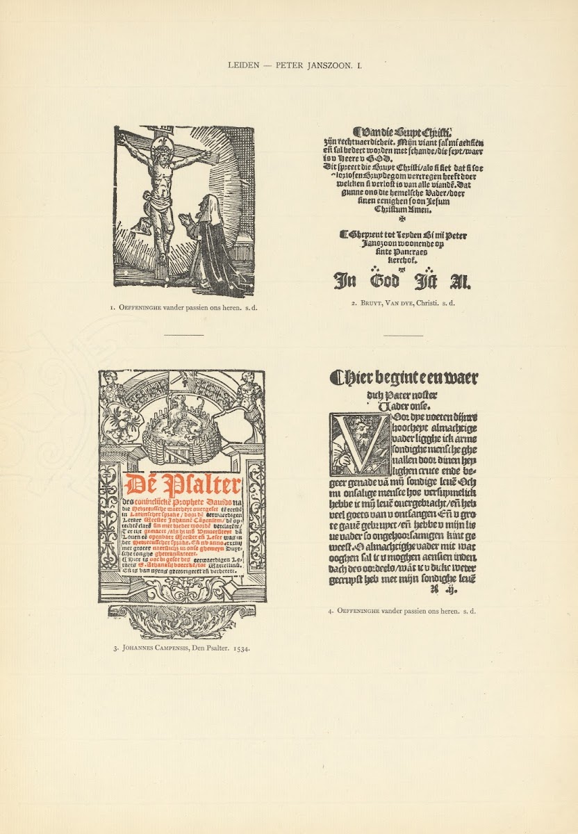 Lart typographique dans les Pays Bas pendant les annees 1500 a 1540 Pl105 1926